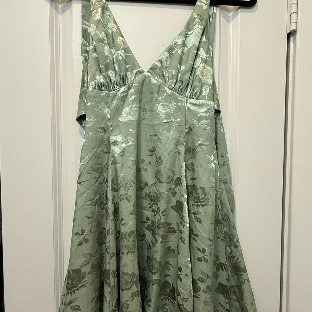 Lucy in the Sky Floral Green Dress